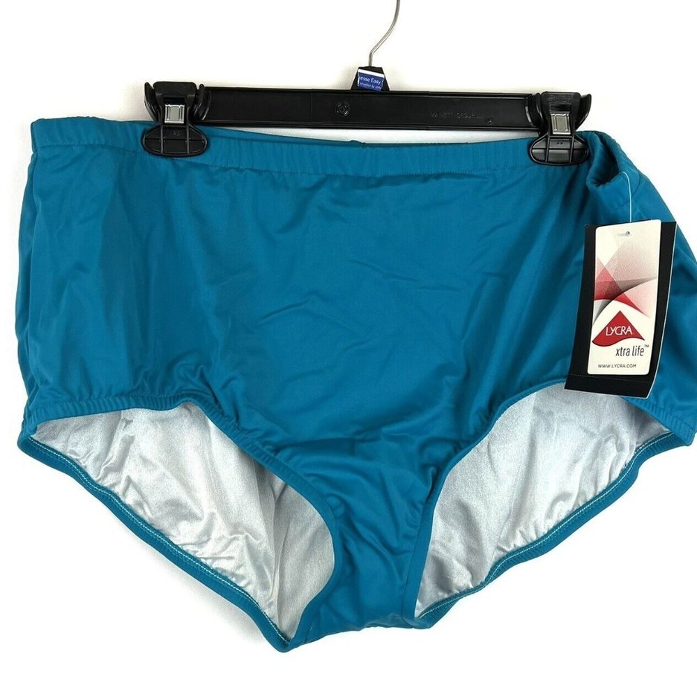 Maxine Of Hollywood Women’s Blue High Waist Hipster Bikini Bottom Plus Size 20W